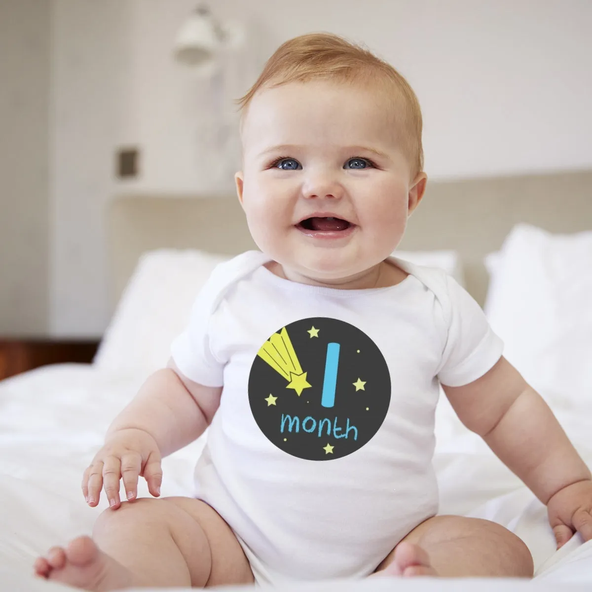 Baby Custom Monthly Onesies - Galaxy