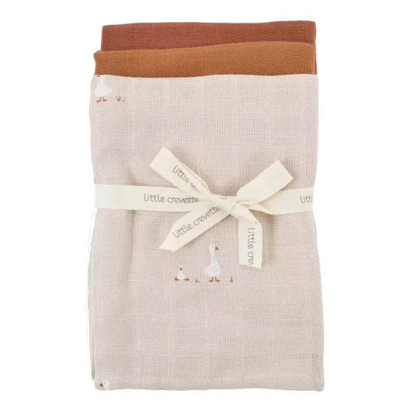 Little Crevette Set of 3 Swaddles 60x60 cm Nils